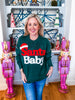 Santa Baby Knit Sweater-Hunter Green