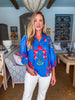 Sweet Florals Top-Blue