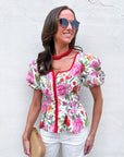 Garden Romance Peplum Top