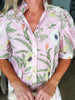 Vineyard Plans Floral Top- Pink