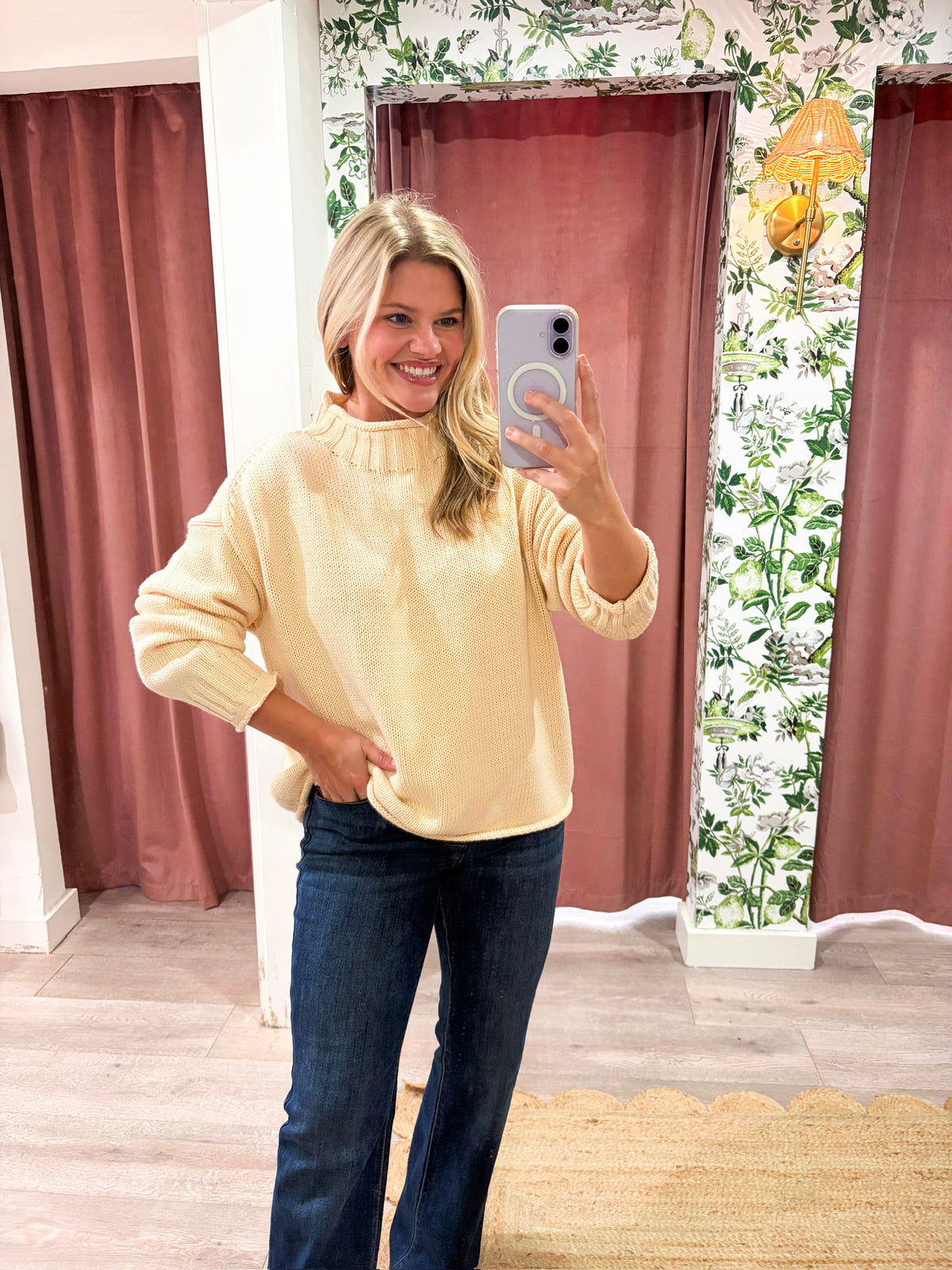 Downtown Girl Sweater-Natural