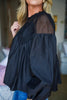 Orchard Picnic Lace Top-Black