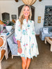 Floral Girl Mini Dress-Cream