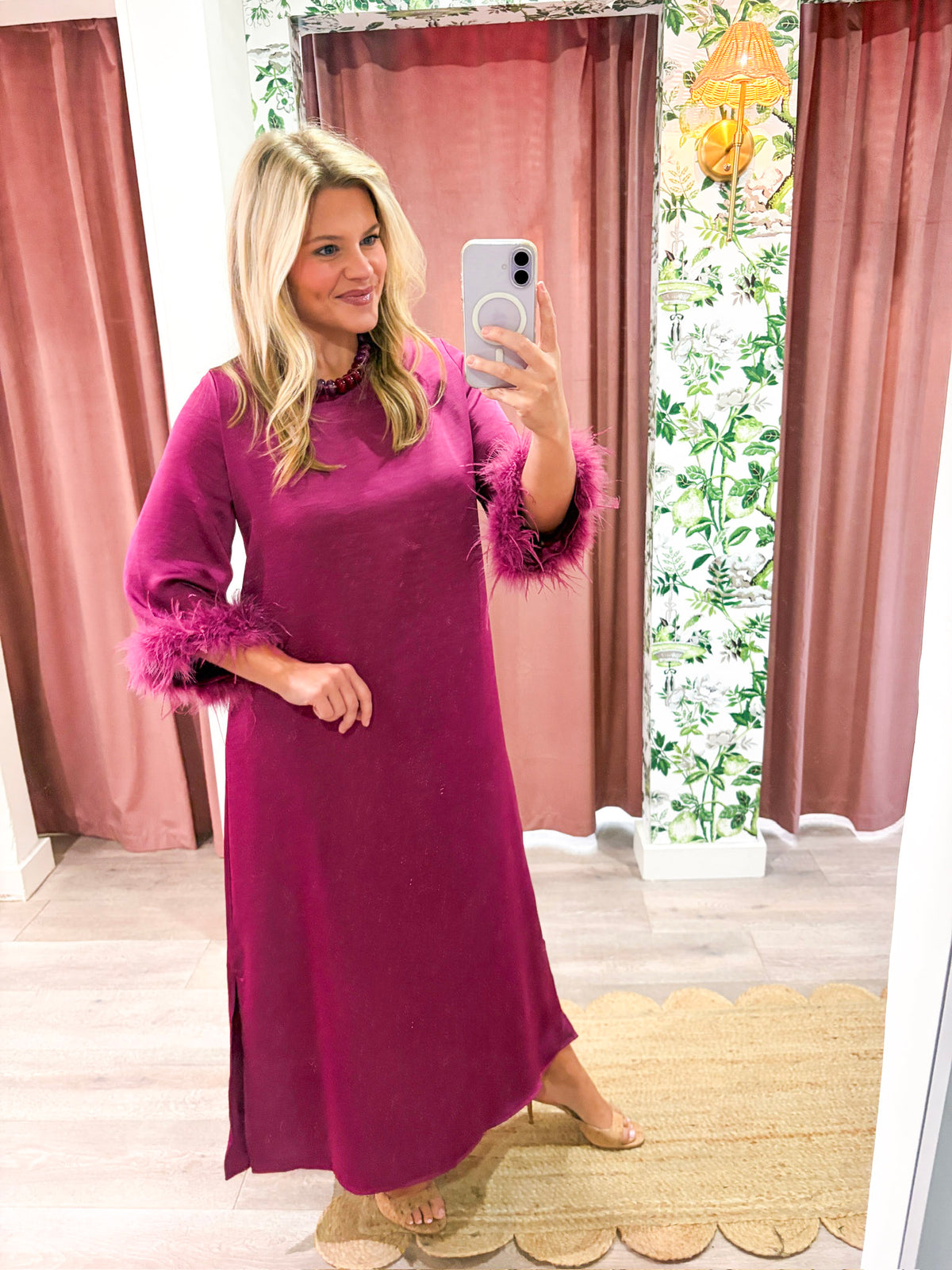 Glam Preview Midi Dress-Plum