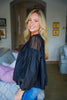 Orchard Picnic Lace Top-Black