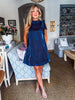 Touch of Glam Mini Dress-Navy