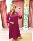 Glam Preview Midi Dress-Plum