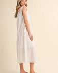 PREORDER: Fleur Romance Midi Dress-Off White