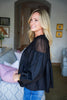 Orchard Picnic Lace Top-Black