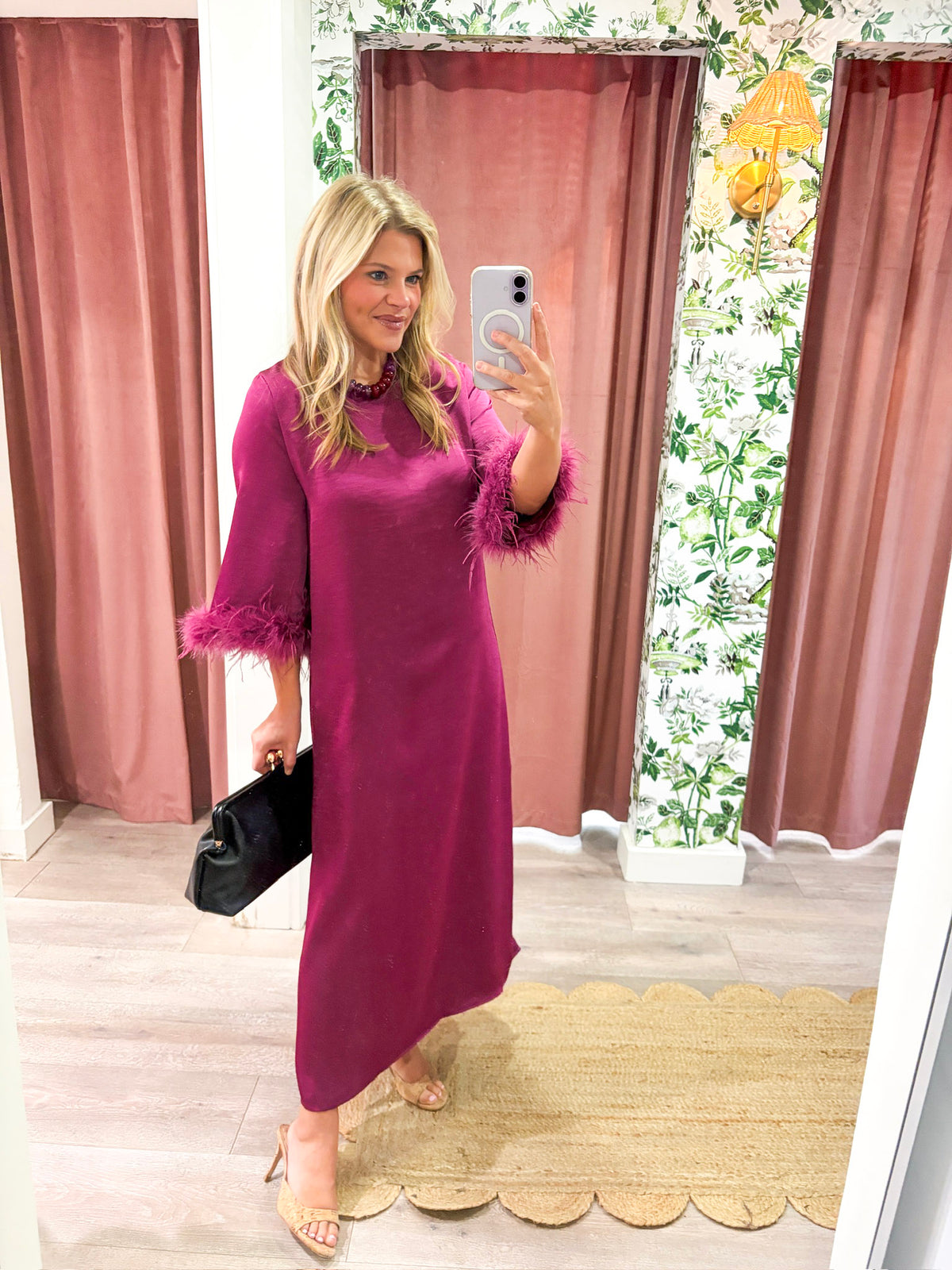 Glam Preview Midi Dress-Plum