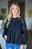 Orchard Picnic Lace Top-Black