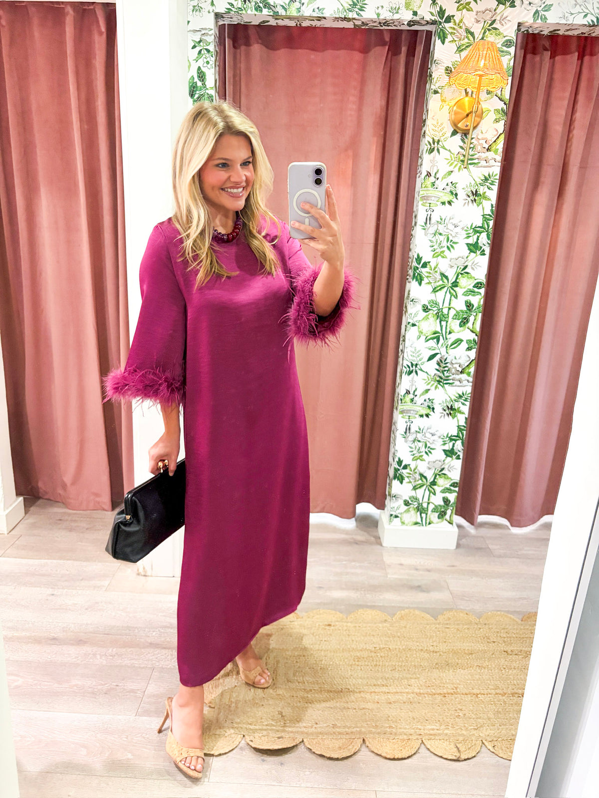 Glam Preview Midi Dress-Plum