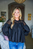 Orchard Picnic Lace Top-Black