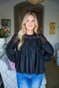 Orchard Picnic Lace Top-Black