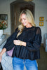 Orchard Picnic Lace Top-Black