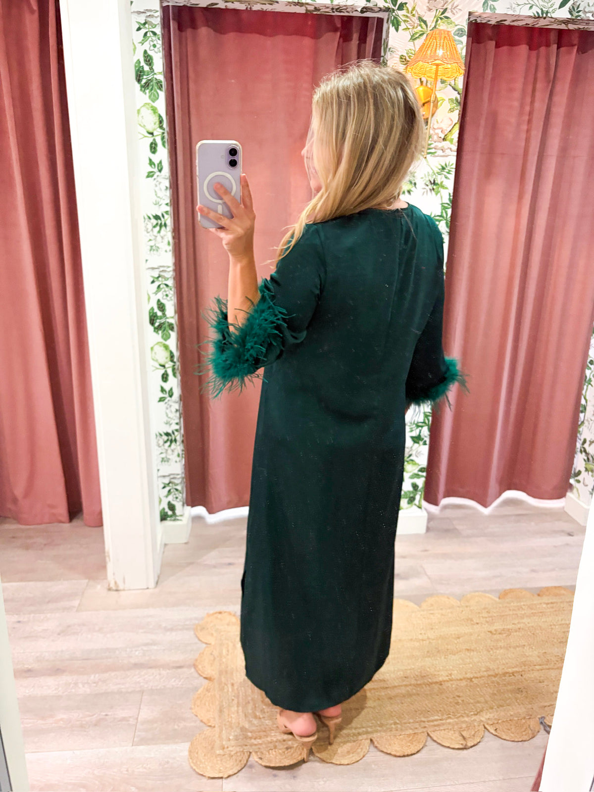 Glam Preview Midi Dress-Hunter Green