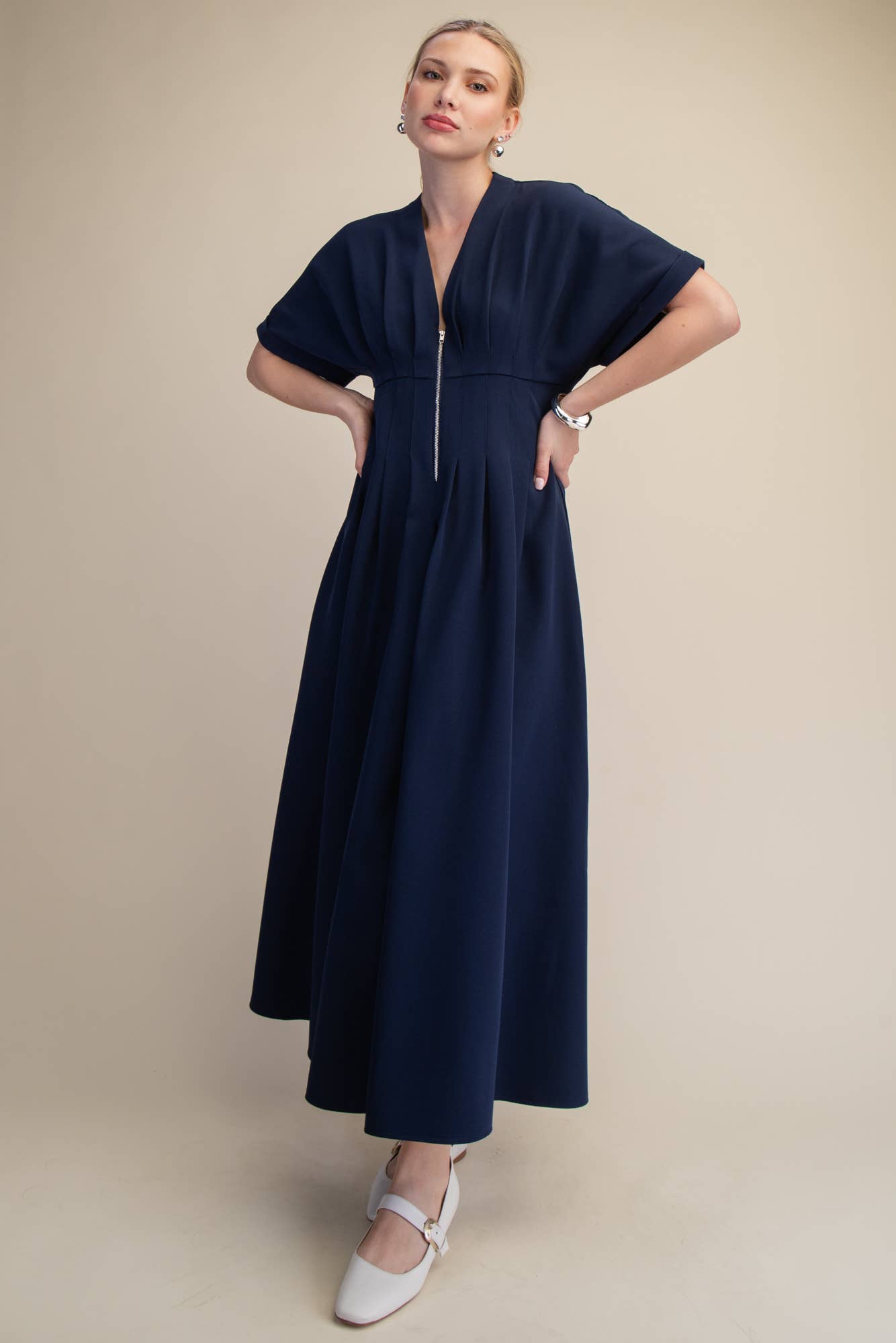 Nicola Zipper Midi Dress