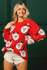 Santa Sweater Top- Red