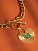 Green Heart Chain Necklace