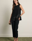 Midnight Satin Top