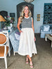 Stay Sweet Midi Dress-Ecru