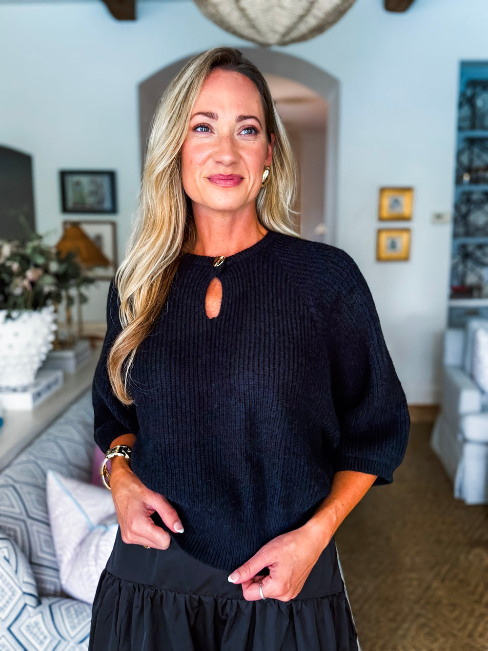 Warm Moments Sweater-Black