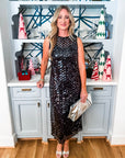 Stand Out Sequin Midi Dress