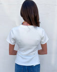 Easy On Me Knot Top-Off White