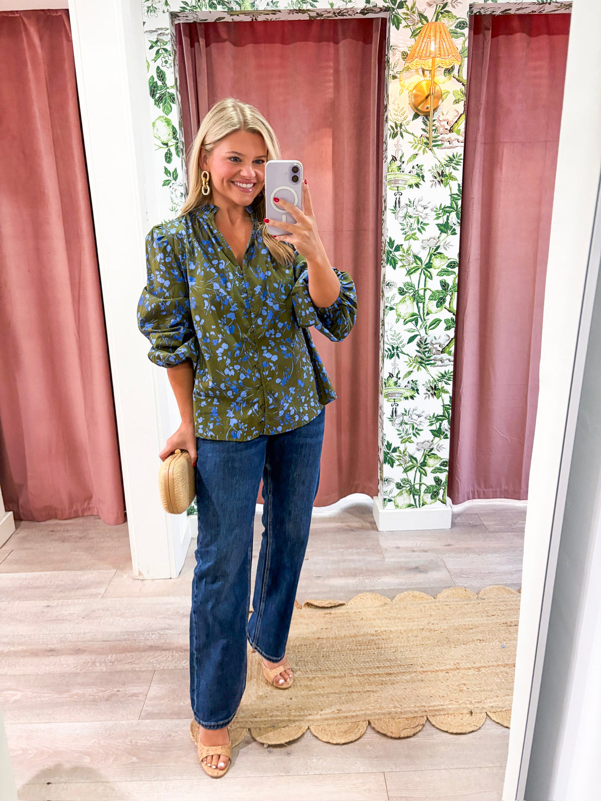Floral Nellian Ruffle Top
