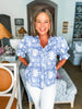 Bluebell Charm Floral Top-Indigo
