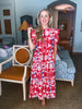 Villa Charm Floral Midi Dress