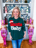 Santa Baby Knit Sweater-Hunter Green