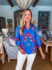 Sweet Florals Top-Blue