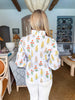 Cheery Meadows Floral Top-Light Blue