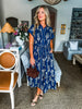 Botanical Moment Pattern Midi Dress