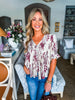Misty Love Floral Pintuck Top