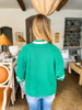 Slim Lines Sweater- Green/Cream