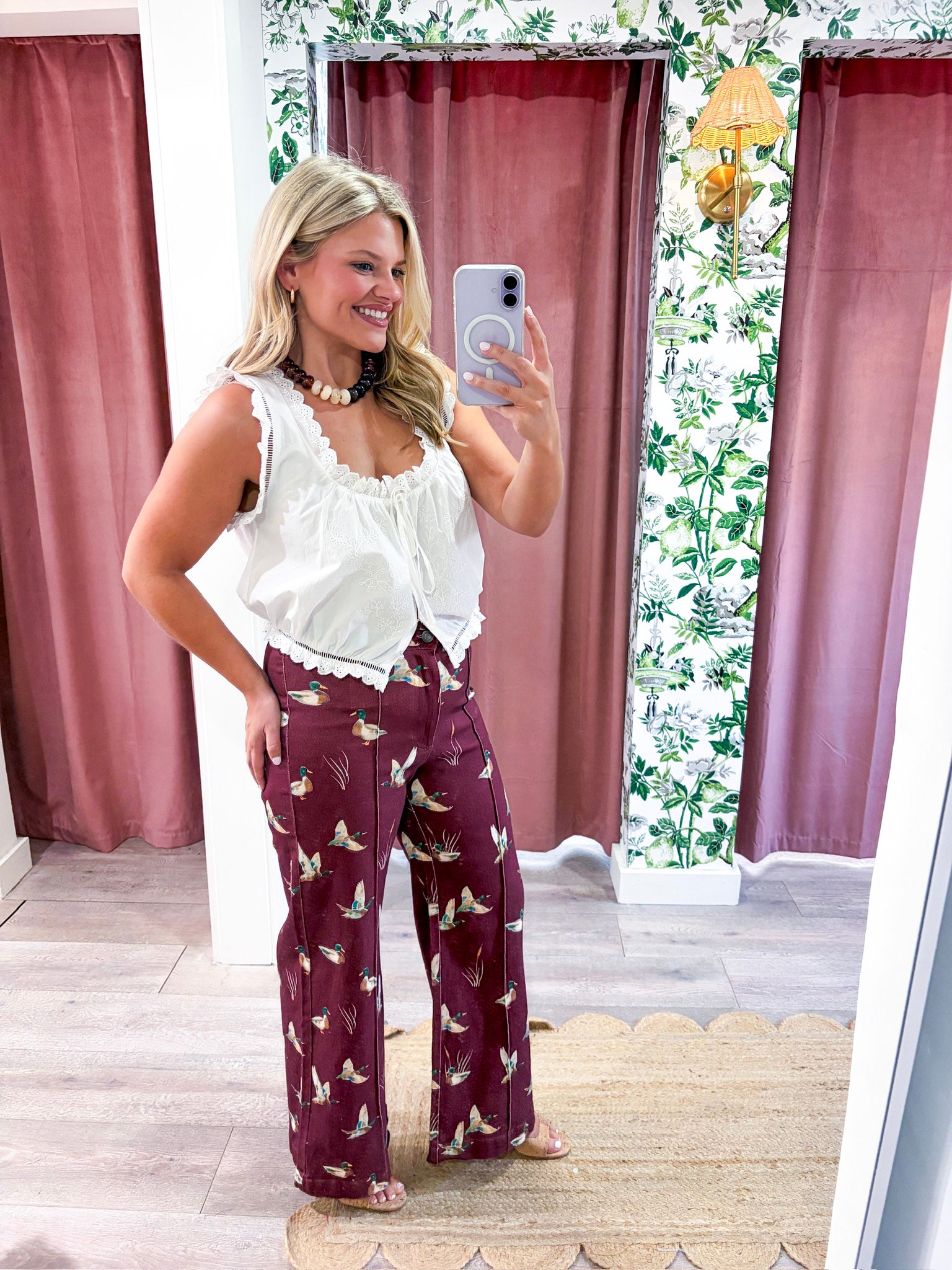 Vintage Grace Embroidered Top-White