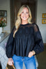 Orchard Picnic Lace Top-Black