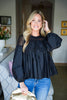 Orchard Picnic Lace Top-Black