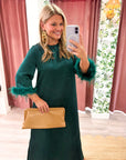 Glam Preview Midi Dress-Hunter Green