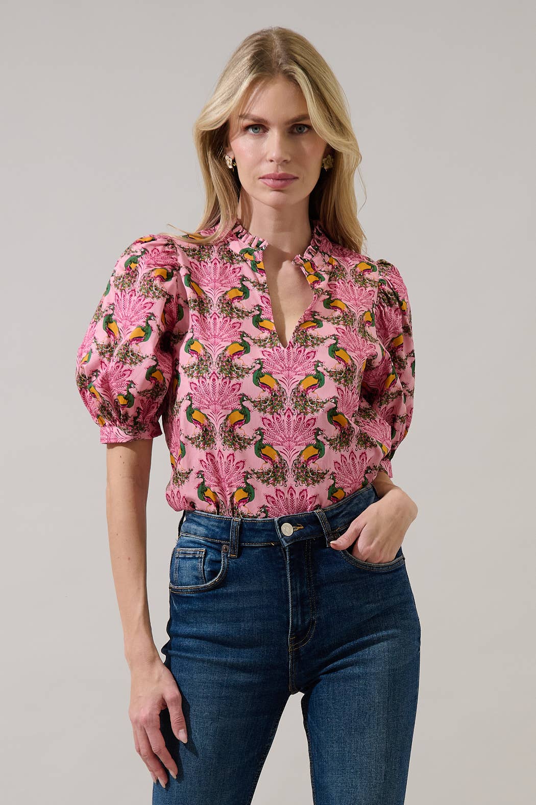 Peacock Bay Puff Sleeve Top