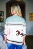 Cowboy Desert Zip-up Cardigan-Pesto
