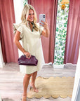 City Babe Faux Leather Mini Dress