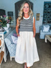 Stay Sweet Midi Dress-Ecru