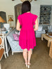 Casual Charm Dress- Magenta