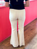 Corduroy Crush Flares- Cream