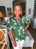 Tour The Town Floral Top-Green