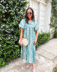 Sunkissed Glow Midi Dress- Dusty Mint/Cream