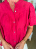 Tilly Eyelet Top-Red